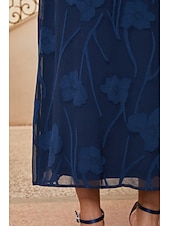 economico Rifinitura-Per donna Linea ad A Abito da Cocktail Abito da invitata a nozze Lunghezza alla caviglia Girocollo Manica a Cappuccio Manica illusione Vita a camicetta Elegante Casual Quotidiano Semi-Formale con