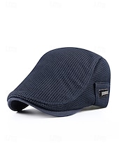 cheap Men's Hats-Men's Breathable Mesh Flat Cap Hat, Adjustable Polyester Summer Hat, Lightweight Casual Classic Travel Headwear, Multi-Color Summer Outdoor Sun Protection Cap
