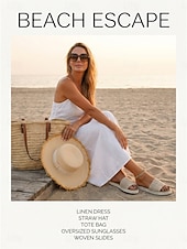 ieftine Sandale tip slide-Sandale damă din rafie țesută - sandale plate din paie, cu vârful deschis, stil boho, pentru vacanța de vară la plajă, sandale espadrile naturale