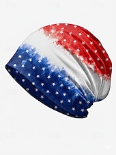 billige Tilbehør-Patriotisk bohemsk lue for kvinner &amp;halsmansjett, lett stretch polyester flermønstret USA-trykk sommerhodeplagg for USAs uavhengighetsdag, 4. juli, reise &amp;festivaler