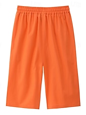 baratos Partes inferiores-Bermuda feminina de linho, estilo chino, ideal para o verão, férias, streetwear, casual, comprimento até o joelho, cintura média, lisa, com cordão, bolso, confortável, respirável, sem elasticidade, para uso diário, ao ar livre, na rua, branca.