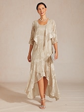  Mulheres encolhe os ombros Renda Ilusão Floral Elegante à moda Manga 3/4 Gola Boba Tops curtos Diário Convidado do casamento Roupas de férias Mink Verão Primavera Outono