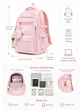 preiswerte Kinder- und Teenager-Rucksäcke-Minimalistischer Schulrucksack für Tween  Teen Mädchen mit süßem Münzfach großer mehrfächiger Rucksack für Reisen zur Uni im täglichen Gebrauch