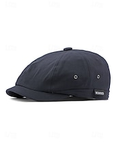 abordables Sombreros de hombre-Gorra ligera de verano para hombre, gorra de estilo newsboy de poliéster y algodón transpirable con ajuste elástico, gorra plana clásica para conducir, ideal para golf, viajes y actividades al aire