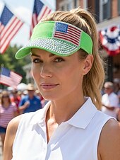  Dámská vlastenecká čepice s kamínky a kšiltem, nastavitelná polyesterová sluneční clona s otevřeným vrškem, vícebarevná letní čepice s vlajkou USA ke 4. červenci, Den nezávislosti Ameriky, golfové