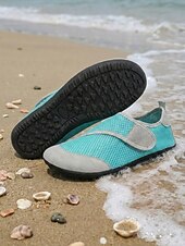 Недорогие Женщины-Women's Quick Dry Water Shoes with Protective Anti-Collision Toe Guard – Breathable Aqua Shoes Featuring Elastic Speed Lacing, Fast Drainage and Non-Slip Sole for Beach, Kayaking and Water Sports