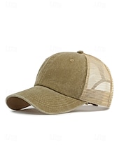 tanie Kapelusze damskie-Damska czapka typu trucker z siateczki bawełnianej, regulowana czapka baseballowa w wielu kolorach, oddychająca, letnia, codzienna czapka do noszenia w podróży, na plaży, na świeżym powietrzu i na co