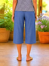 preiswerte Jeans-Damen Jeans Jeansstoff Caprihose Urlaub Basic Wadenlang Hohe Taille Einfach Elastischer Bund Komfort Bequem Atmungsaktiv Unelastisch Urlaub Formell Alltagskleidung Blau Sommer Frühling Normale