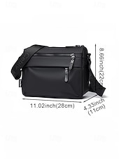 economico Borselli da uomo-Borsa a tracolla da uomo resistente all'acqua, leggera, in poliestere, con multitasche, ideale per viaggi, uso quotidiano, EDC, casual, lavoro, pendolarismo, attività all'aperto, disponibile in