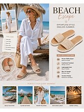 ieftine Sandale tip slide-Sandale damă din rafie țesută - sandale plate din paie, cu vârful deschis, stil boho, pentru vacanța de vară la plajă, sandale espadrile naturale