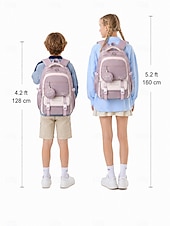 お買い得  子供とティーンのバックパック-ティーンの女の子向け大容量スクールバックパック、かわいい小銭入れ付き、防水ナイロン製マルチポケットブックバッグ、中学生・高校生・大学生の毎日の旅行に最適