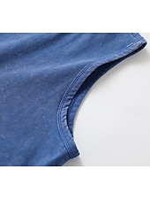 economico Serbatoio Semplice-canotta da donna softfade™ vintage 100% cotone - top basic senza maniche con lavaggio morbido