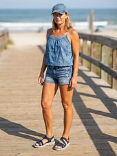 economico Sandali Sportivi-sandali sportivi da donna con cinturino blu - comoda chiusura in velcro regolabile, design traspirante con stile sportivo alla moda, perfetti per attività all'aperto, escursionismo, viaggi estivi e