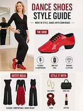 preiswerte Tanzschuhe zum Üben-Rote Damen-Trainingsschuhe für lateinamerikanische Tänze – professionelle Tanzschuhe mit atmungsaktiven Mesh-Einsätzen und flexibler, geteilter und gepolsterter Sohle &amp;Stabiler Absatz für Salsa,