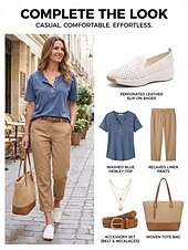 billiga Damsneakers-Women's Beige Perforated Slip-On Walking Shoes with Breathable Hollow-Out Upper - Lightweight Comfort Shoes for Travel, Vacation, Shopping, Daily Walking and Everyday Wear