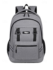 baratos Mochilas de Faculdade-Mochila escolar masculina impermeável, bolsa para laptop de grande capacidade com vários compartimentos, mochila resistente de poliéster com faixa refletora, mochila de viagem multicolorida para