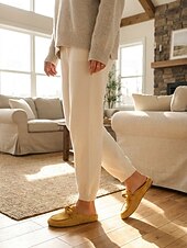 cheap Women's Clogs &amp; Mules-Women's Yellow Bowknot Comfortable Mule – Wide Fit Backless Loafers with Arch Support Cushion, Flexible Sole and All-Day Comfort for Walking, Travel and Casual Everyday
