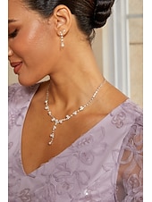 cheap Polished Edit-Women's Sheath Column Cocktail Dress Wedding Guest Dress Ankle Length V Neck Half Sleeve Illusion Sleeve Elegant Mother Of The Bride Semi Formal with Chiffon 3D Floral Mesh Slit Side Draping Lavender
