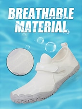 ieftine Femei-Pantofi de apă albi pentru femei, desculți, cu vârf lat, pantofi sport aqua cu uscare rapidă și talpă antiderapantă, pentru plimbări pe plajă, înot, caiac, călătorii și aventuri în aer liber