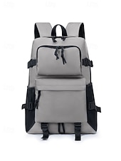 cheap College Backpacks-Large Capacity Grey College Backpack for Students - Multi-pocket University School Bag fits 15.6 inch Laptop - Water-resistant Trendy Rucksack