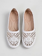 cheap Women's Flats-Women's White Breathable Slip-On Shoes – Hollow Out Comfort Flats with Soft Cushioned Insole, Lightweight Flexible Sole and Non-Slip Design for Walking, Travel and Everyday Wear
