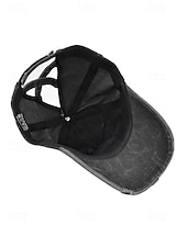 economico Cappelli da donna-Cappellino da baseball da donna in cotone lavato con coda di cavallo, cappello regolabile multicolore per chignon disordinato, cappellino estivo casual per viaggi, attività all'aperto, uso quotidiano