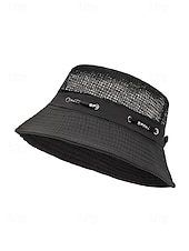 voordelige Herenhoeden-Ademende mesh bucket hat voor heren, lichtgewicht zomerzonnehoed van polyester met verstelbare pasvorm, pet voor buitenactiviteiten zoals vissen, wandelen en reizen, boonie hat met UV-bescherming,