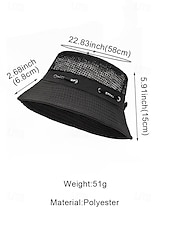 voordelige Herenhoeden-Ademende mesh bucket hat voor heren, lichtgewicht zomerzonnehoed van polyester met verstelbare pasvorm, pet voor buitenactiviteiten zoals vissen, wandelen en reizen, boonie hat met UV-bescherming,