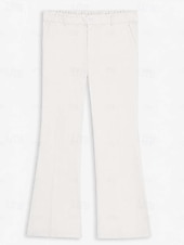 cheap Flare-Men's Trousers Dress Pants Bell Bottom Flared Pants Suit Pants Pocket Elastic Waist Plain Comfort Soft Full Length Daily Outdoor Going out Fashion Casual White Khaki Micro-elastic