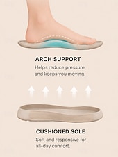 cheap Comfort Sandals-Women's Camel Wide Fit Arch Support Slide Sandals – Adjustable Double Buckle Comfort Walking Sandals with Cushioned Footbed, Wide Toe Box and Non-Slip Outsole for Travel and All-Day Comfort