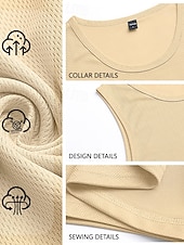 cheap Tank Tops-Men's Tank Sleeveless Round Neck Summer Solid Color Sports Soak Off Quick Dry Plain Casual Activewear Light Khaki Light Green Royal Blue Top Tee for Men