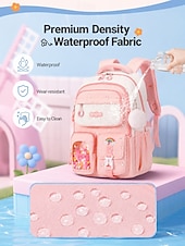cheap Kids &amp; Teen Backpacks-Girls School Backpack Set, Pink Waterproof Polyester Bookbag with Pencil Case, Large Capacity Multi-Pocket Student Backpack, Ergonomic Support, Travel &amp; Daily Use, Grade 1-6