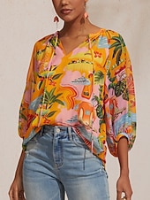  Sommerliches, fließendes Chiffon-Blumentop