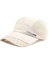 billiga Herrhattar-herr snabbtorkande nätkeps andningsbar polyester justerbar sommarhatt lätt utomhus golf fiske vandring resor sportkeps flera färger