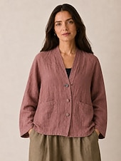 economico Collezione di Lino Premium-camicetta da donna in lino a maniche lunghe con bottoni, scollo a V, tasca, vestibilità regolare, stile vintage casual, bordeaux, blu navy, marrone, autunno/inverno