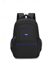 abordables Sacs à dos de Collège-Sac à dos noir pour homme, idéal pour le travail et les études, grande capacité, avec de multiples poches, résistant et doté de bretelles confortables.