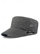 abordables Sombreros de hombre-Gorra militar de malla transpirable para hombre, de secado rápido, de poliéster, ajustable, para actividades al aire libre, verano, pesca, senderismo, viajes, golf, varios colores.