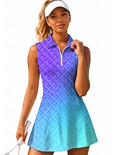 halpa Naisten mekko-Naisten Kaltevuus Tennismekko Urheilumekko Tennispoolomekko Hihaton Urheilullinen Neljänneksen postinumero Elastinen Hikeä siirtävä Hengittävä Lentopallo Tennis Golf Sänkyjen avaus poolokaulus Hameet