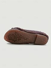 voordelige Platte damesschoenen-Dames ballerina's van premium rundleer in een brede pasvorm - handgemaakte comfortabele schoenen met 3D-bloemenapplicatie en gestikte afwerking, vintage instapschoenen voor casual gebruik, reizen en