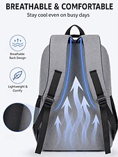 baratos Mochilas de Faculdade-Mochila escolar masculina impermeável, bolsa para laptop de grande capacidade com vários compartimentos, mochila resistente de poliéster com faixa refletora, mochila de viagem multicolorida para