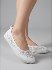 cheap Women's Sneakers-Women's White Wide Width Lace Slip On Sneakers – Breathable Floral Mesh Walking Shoes with Extra Wide Toe Box, Lightweight Flexible Sole and All-Day Comfort for Travel and Everyday Wear
