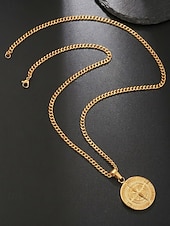 abordables Bijoux pour hommes-Collier pendentif boussole viking pour homme, chaîne gourmette en acier inoxydable, bijou talisman nautique vintage, or, argent, noir