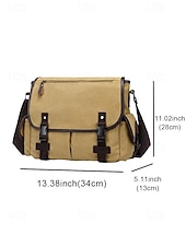 Недорогие Мужские сумки-Мужская вместительная сумка-мессенджер из парусины с множеством карманов, регулируемым плечевым ремнем, сумка через плечо для работы, многоцветная повседневная сумка на плечо для поездок на работу,