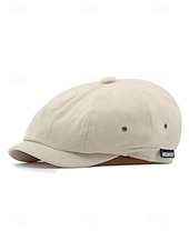abordables Sombreros de hombre-Gorra ligera de verano para hombre, gorra de estilo newsboy de poliéster y algodón transpirable con ajuste elástico, gorra plana clásica para conducir, ideal para golf, viajes y actividades al aire