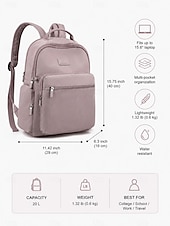 economico Zaini per Università-Zaino minimalista per laptop da donna zaino scolastico e da lavoro leggero e idrorepellente con grande tasca frontale per college viaggi e pendolarismo quotidiano