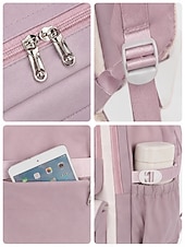 お買い得  子供とティーンのバックパック-ティーンの女の子向け大容量スクールバックパック、かわいい小銭入れ付き、防水ナイロン製マルチポケットブックバッグ、中学生・高校生・大学生の毎日の旅行に最適