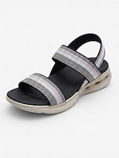 cheap Comfort Sandals-Women's Pink Elastic Strap Arch SupportWalking Sandals – Lightweight Comfort Sport Sandals with Cushioned Footbed &amp; Shock Absorbing Sole for Travel, Vacation, Beach and Everyday Comfort