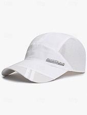billiga Herrhattar-herr snabbtorkande nätkeps andningsbar polyester justerbar sommarhatt lätt utomhus golf fiske vandring resor sportkeps flera färger