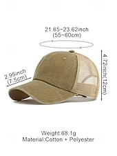 tanie Kapelusze damskie-Damska czapka typu trucker z siateczki bawełnianej, regulowana czapka baseballowa w wielu kolorach, oddychająca, letnia, codzienna czapka do noszenia w podróży, na plaży, na świeżym powietrzu i na co