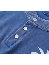  SoftFade™ Women's Vintage 100% Cotton Henley Shirt - Soft Washed Short Sleeve Basic Tops